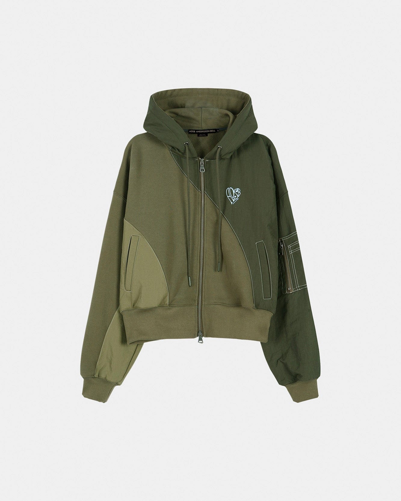 PATCHWORK MA-1 HOODIE ZIP UP atb1507w(KHAKI) – Andersson Bell