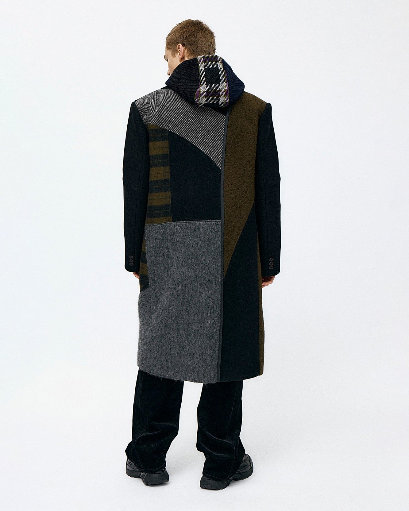 기타 PATCHWORK WOOL COAT awa709m(MULTI)