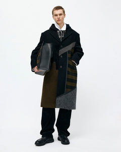기타 PATCHWORK WOOL COAT awa709m(MULTI)