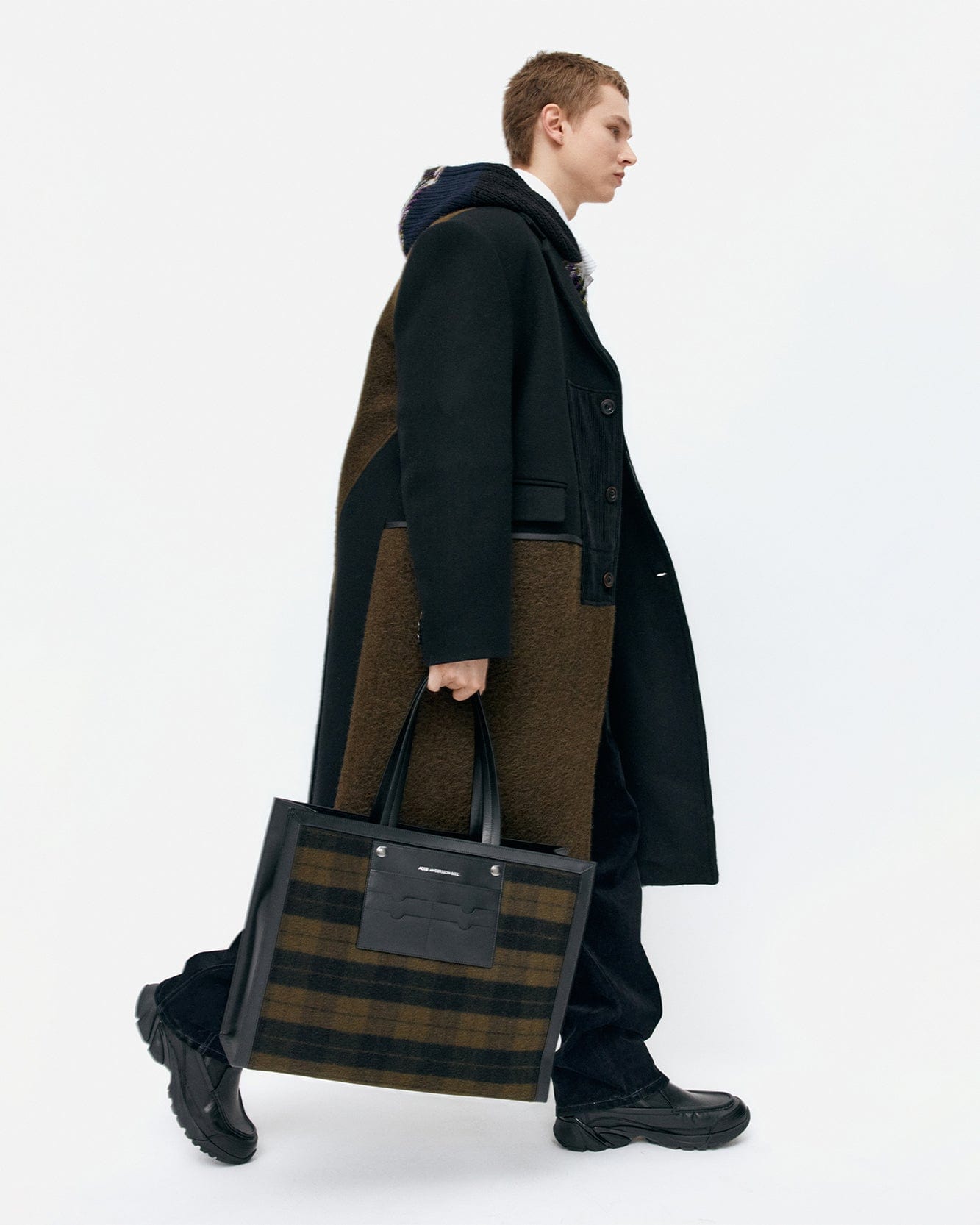 기타 PATCHWORK WOOL COAT awa709m(MULTI)