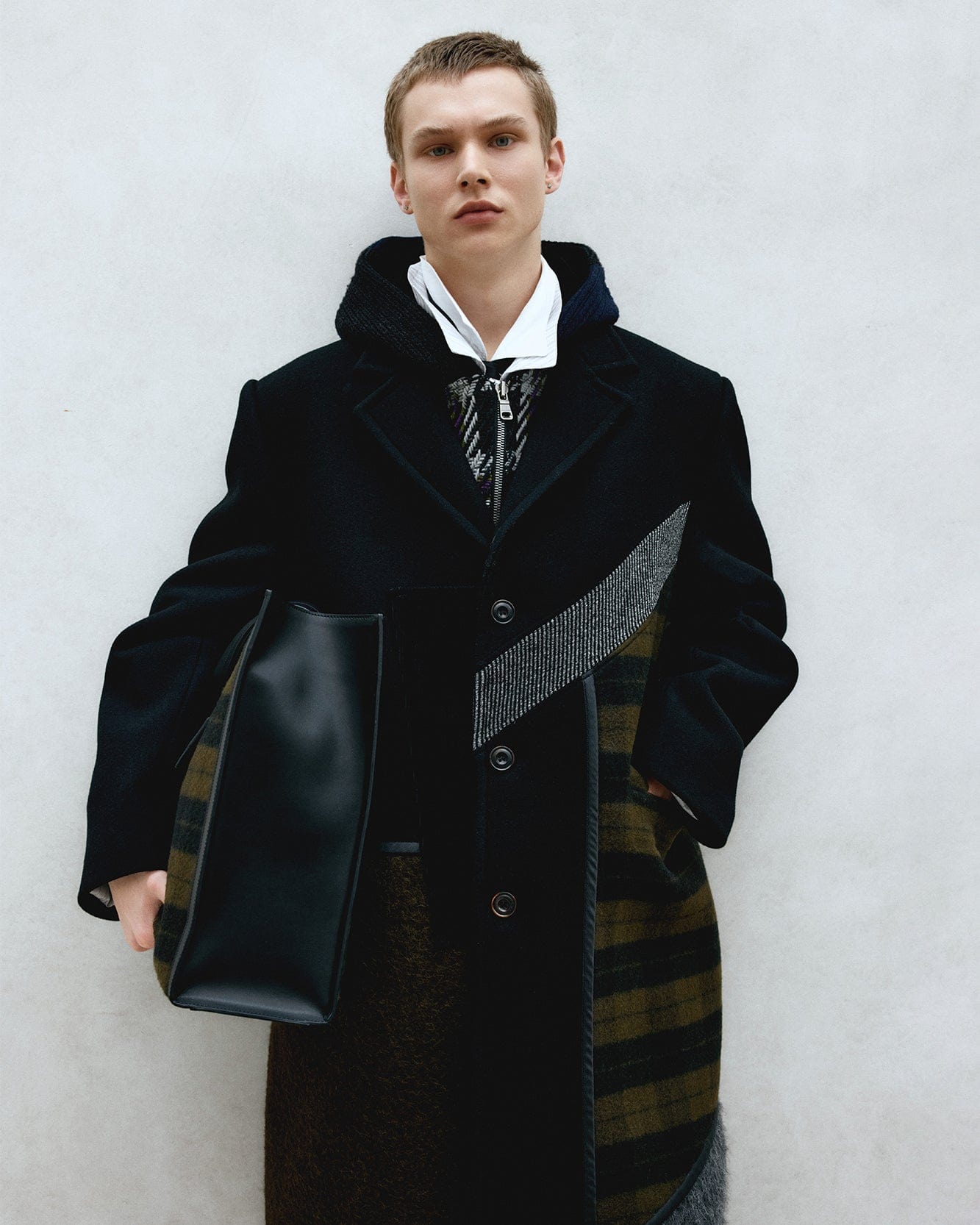기타 PATCHWORK WOOL COAT awa709m(MULTI)