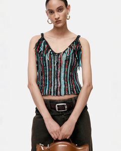 기타 PEYTONA FRINGED HAND KNITTED TOP atb1360w(MULTI)