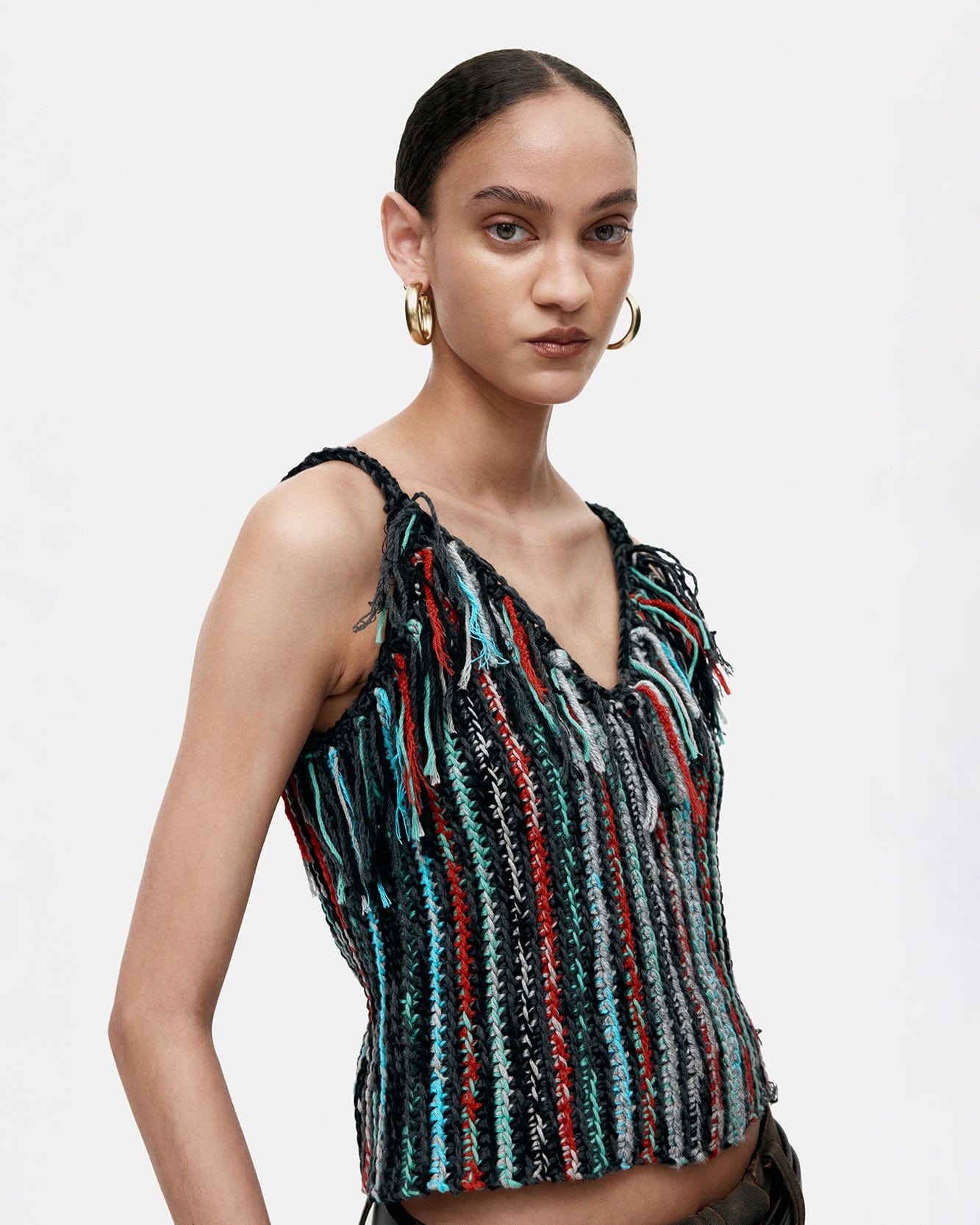 기타 PEYTONA FRINGED HAND KNITTED TOP atb1360w(MULTI)