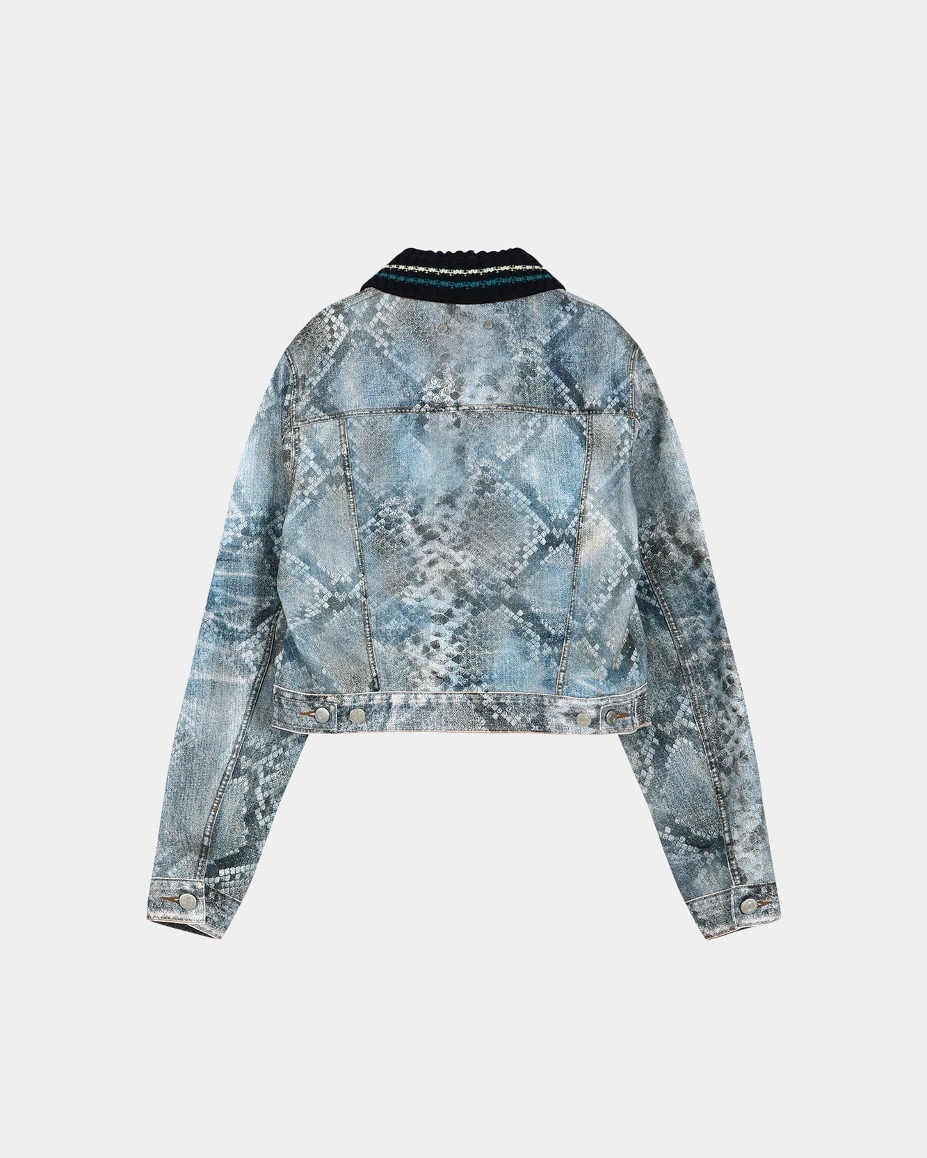 PYTHON FADE DENIM PRINTED JACKET awa750w(BLUE) – Andersson Bell