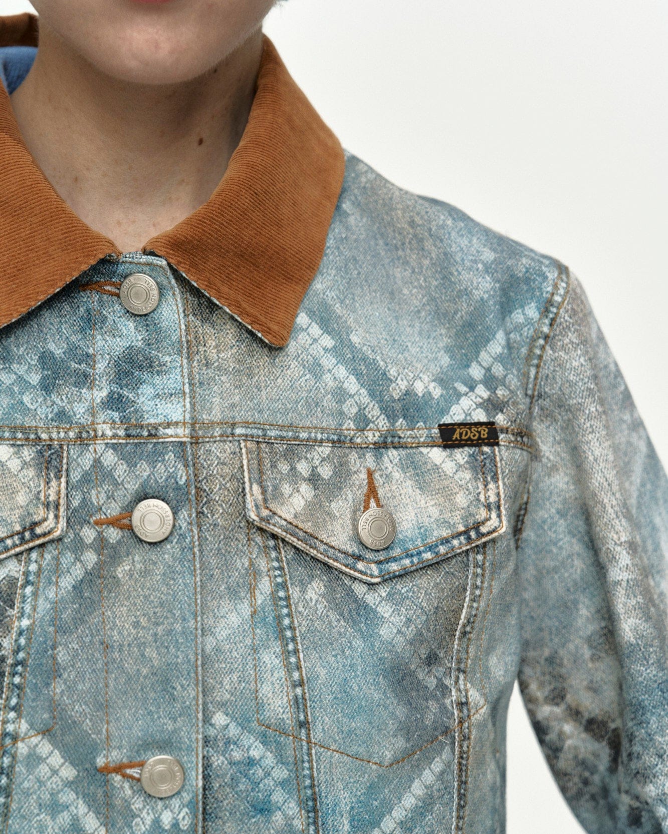 PYTHON FADE DENIM PRINTED JACKET awa750w(BLUE) – Andersson Bell