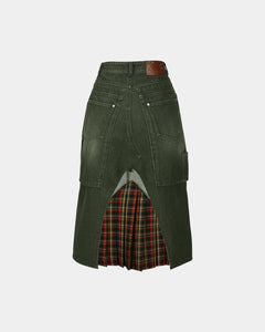 기타 RAPTOR LAYERED PLEATS SKIRT apa860w(WASHED GREEN)
