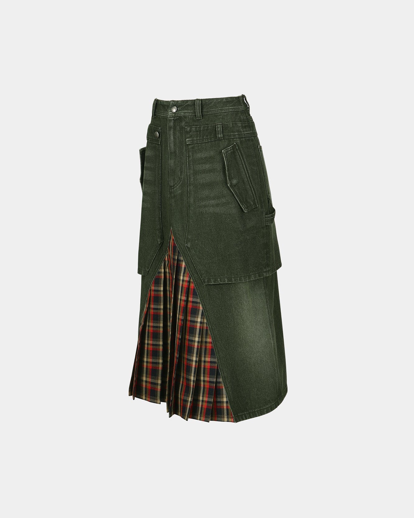 기타 RAPTOR LAYERED PLEATS SKIRT apa860w(WASHED GREEN)