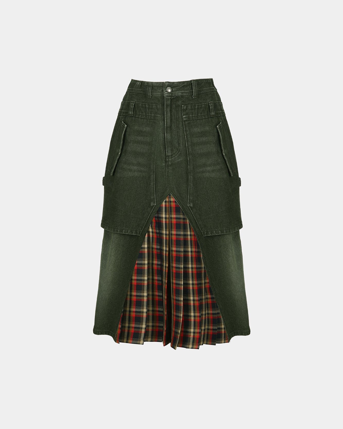 RAPTOR LAYERED PLEATS SKIRT apa860w(WASHED GREEN) – Andersson Bell