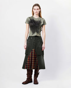 기타 RAPTOR LAYERED PLEATS SKIRT apa860w(WASHED GREEN)