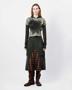 기타 RAPTOR LAYERED PLEATS SKIRT apa860w(WASHED GREEN)