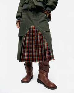 기타 RAPTOR LAYERED PLEATS SKIRT apa860w(WASHED GREEN)