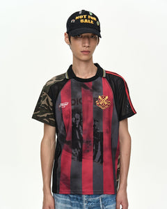 REWORKED FOOTBALL T-SHIRT atb1584m(BLACK/RED) – Andersson Bell