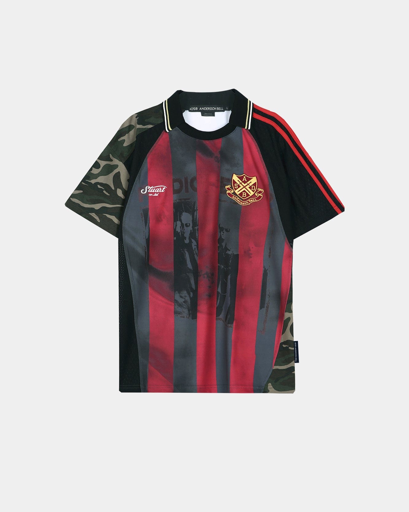 REWORKED FOOTBALL T-SHIRT atb1584m(BLACK/RED) – Andersson Bell