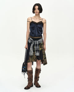 reworked vintage dresses REWORKED VINTAGE JERSEY CAMISOLE DRESS atb1570w(NAVY) – Andersson Bell