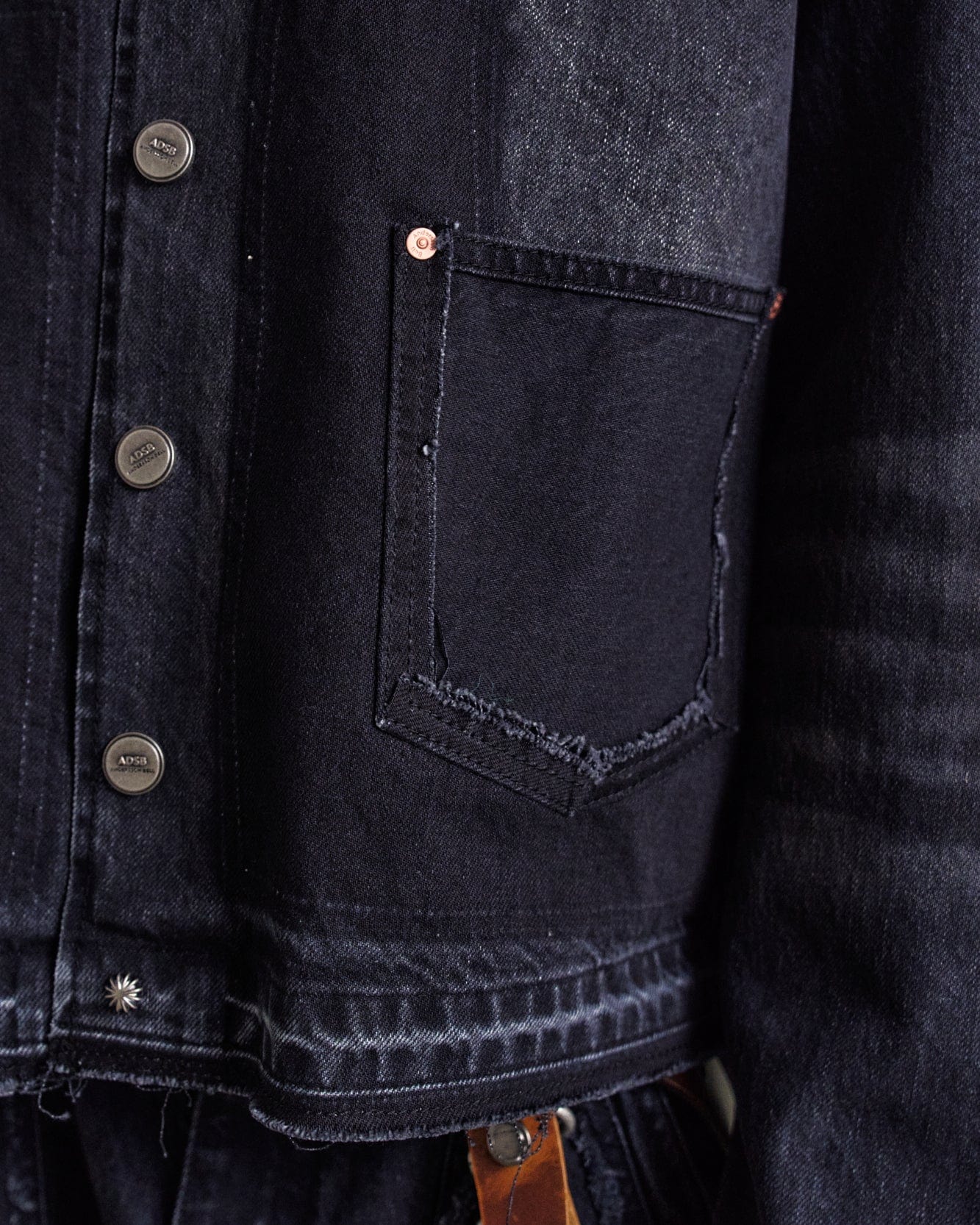 기타 RODEO MOTORCYCLE DENIM JACKET awa675m(BLACK)