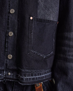 기타 RODEO MOTORCYCLE DENIM JACKET awa675m(BLACK)