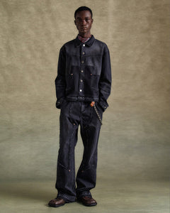 기타 RODEO MOTORCYCLE DENIM JACKET awa675m(BLACK)