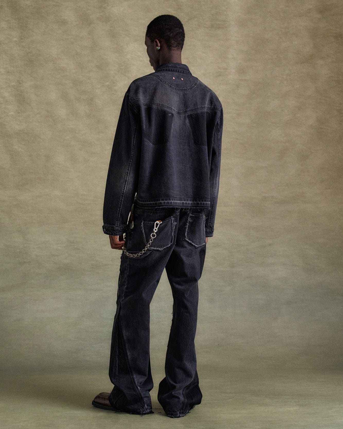 기타 RODEO MOTORCYCLE DENIM JACKET awa675m(BLACK)