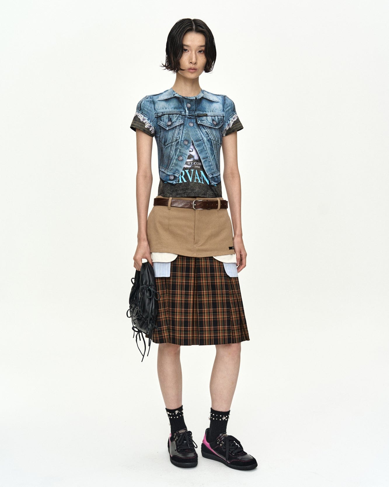RVAN DENIM VEST PRINTED T-SHIRT atb1577w(MID BLUE) – Andersson Bell