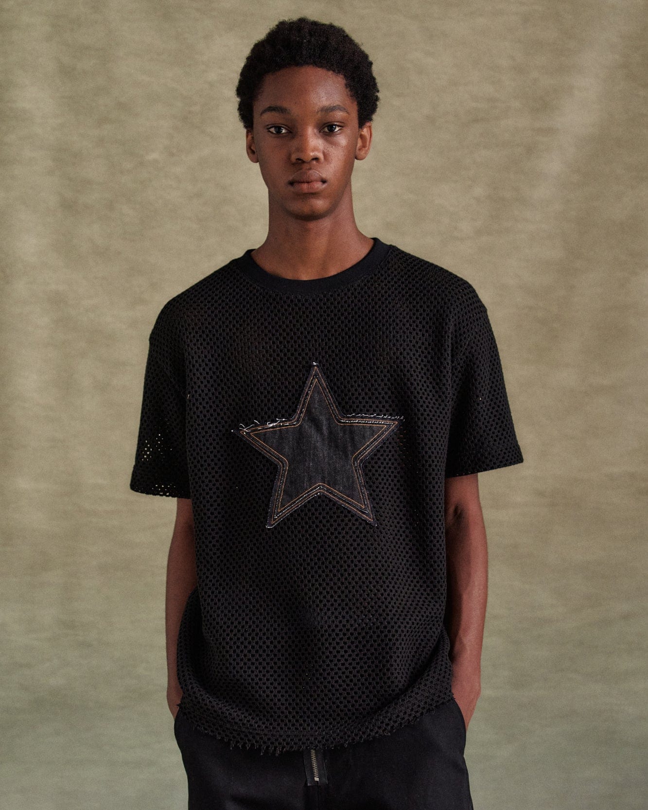 기타 STAR PATCH MESH T-SHIRTS atb1295m(BLACK)