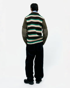 기타 STRIPE HIGH-NECK ZIP-UP SWEATER atb1344m(KHAKI)