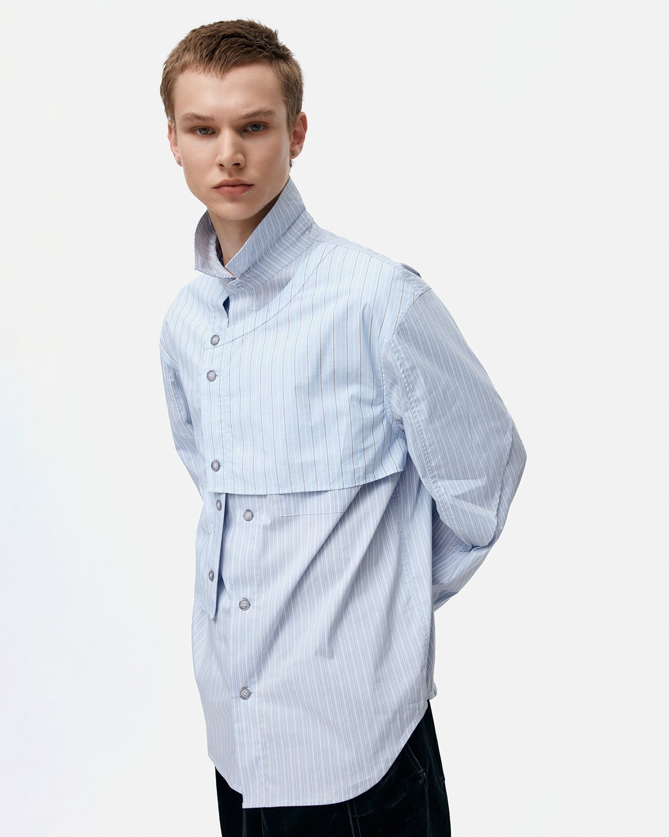 기타 STRIPE LAYERED SHIRTS atb1338m(BLUE)