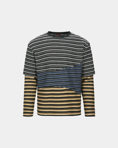 기타 STRIPE LAYERED SWEATSHIRTS atb1342m(MULTI)