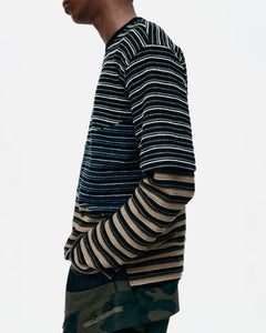 기타 STRIPE LAYERED SWEATSHIRTS atb1342m(MULTI)