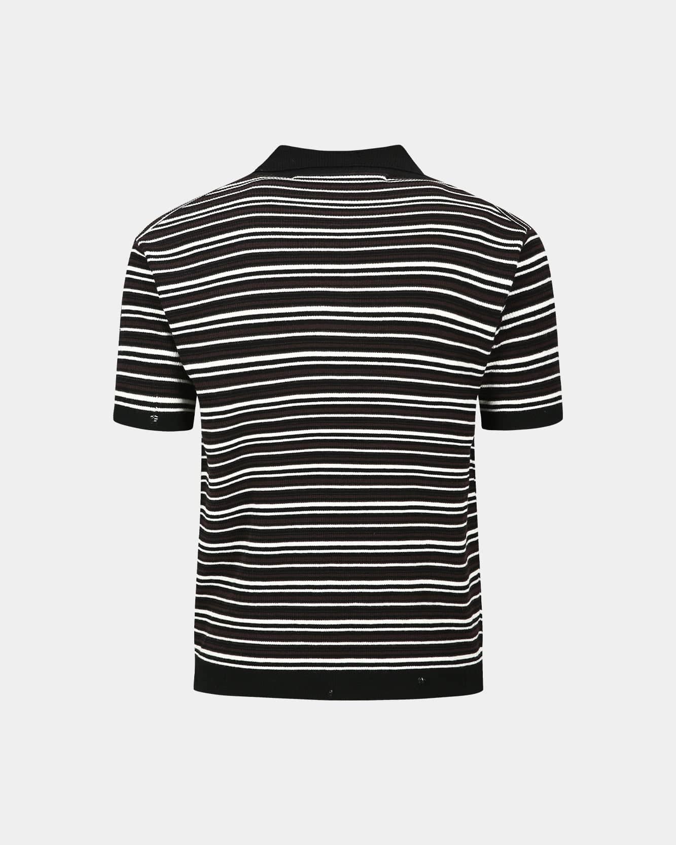 기타 STRIPE POLO SWEATER atb1286m(BLACK/BROWN)
