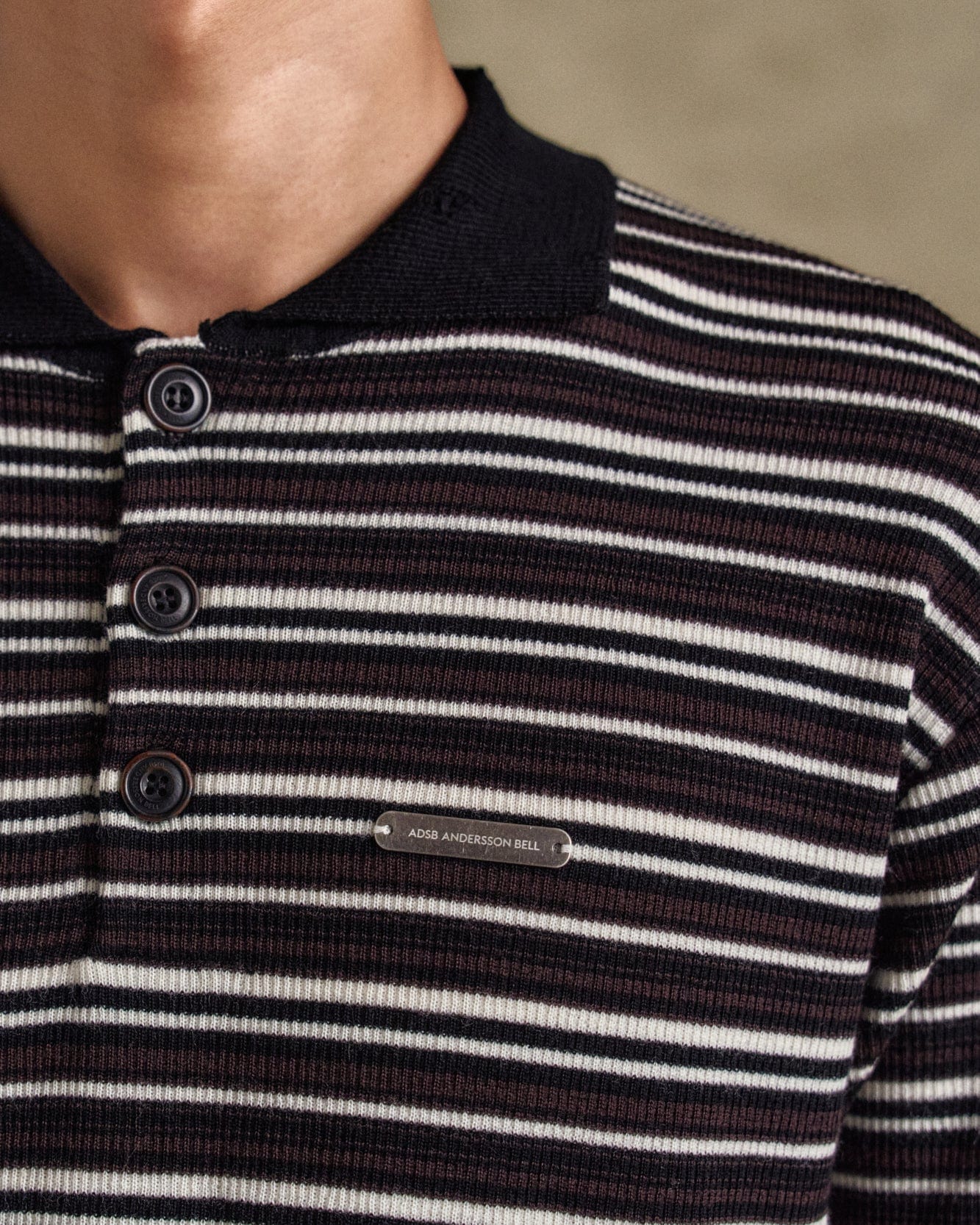 기타 STRIPE POLO SWEATER atb1286m(BLACK/BROWN)