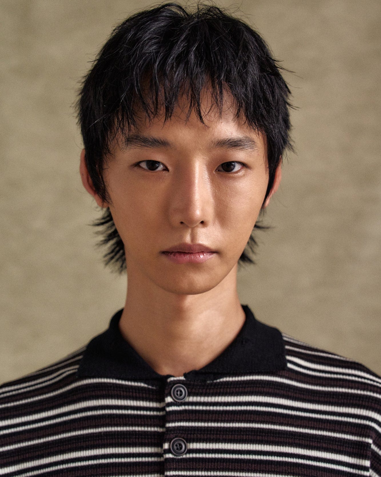 기타 STRIPE POLO SWEATER atb1286m(BLACK/BROWN)