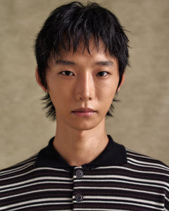 기타 STRIPE POLO SWEATER atb1286m(BLACK/BROWN)