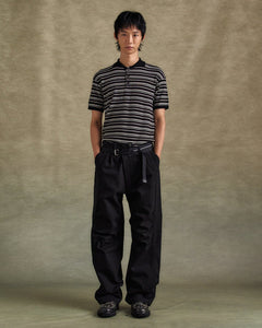 기타 STRIPE POLO SWEATER atb1286m(BLACK/BROWN)