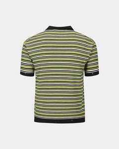 기타 STRIPE POLO SWEATER atb1286m(CHARCOAL/LIME)