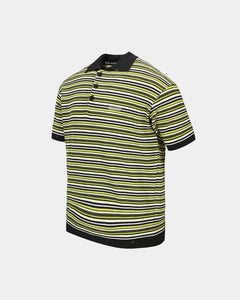 기타 STRIPE POLO SWEATER atb1286m(CHARCOAL/LIME)