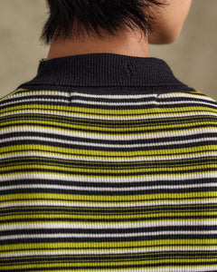 기타 STRIPE POLO SWEATER atb1286m(CHARCOAL/LIME)