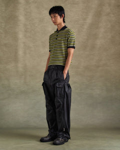 기타 STRIPE POLO SWEATER atb1286m(CHARCOAL/LIME)