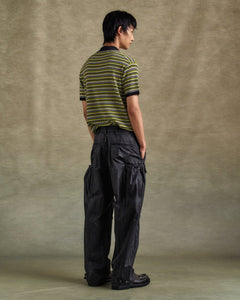 기타 STRIPE POLO SWEATER atb1286m(CHARCOAL/LIME)
