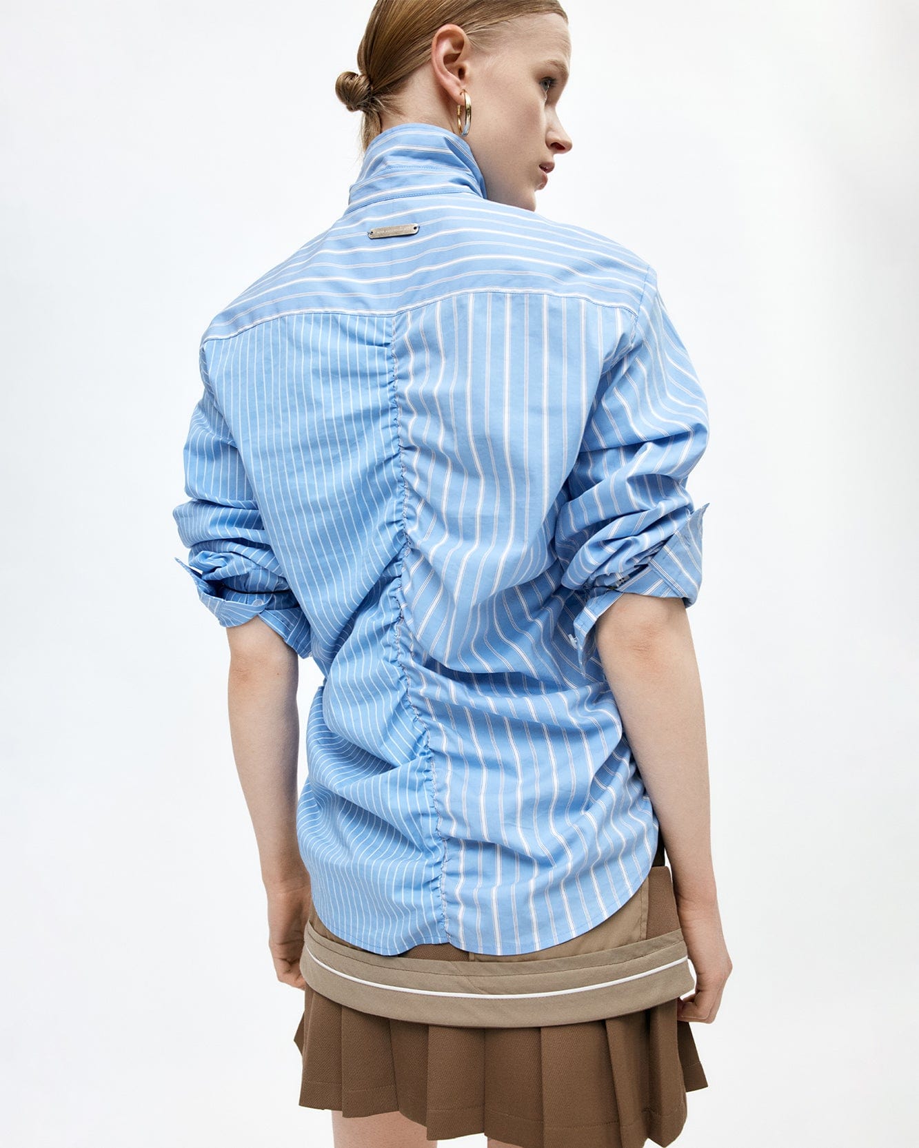 기타 STRIPE SHIRRING SHIRT atb1398w(BLUE)