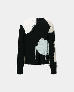 기타 SYLVIA ABSTRACT PATCHWORK SWEATER atb1365w(BLACK)