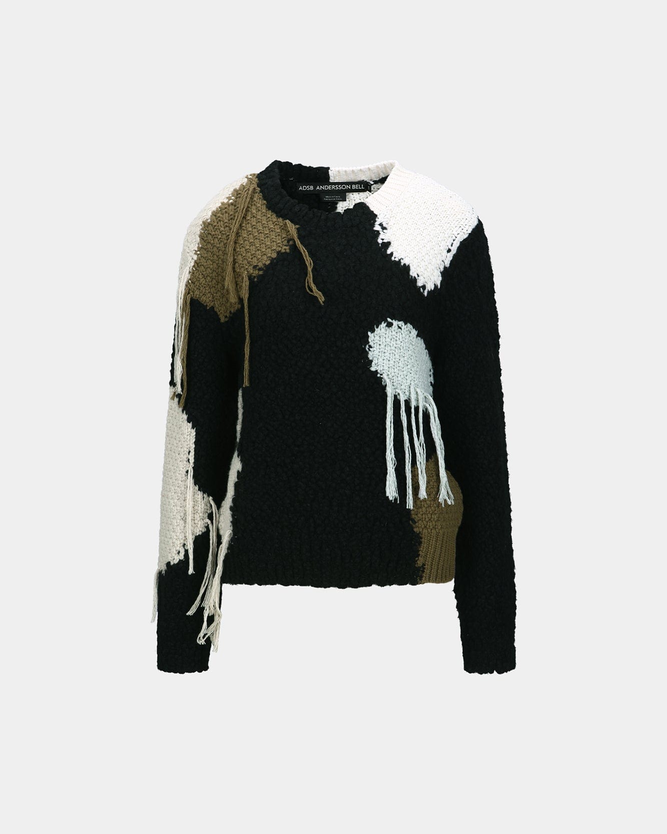 기타 SYLVIA ABSTRACT PATCHWORK SWEATER atb1365w(BLACK)