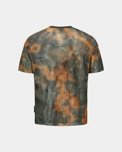 기타 TIE DYE MESH T-SHIRTS atb1323m(BLACK/ORANGE)