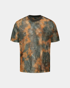 기타 TIE DYE MESH T-SHIRTS atb1323m(BLACK/ORANGE)