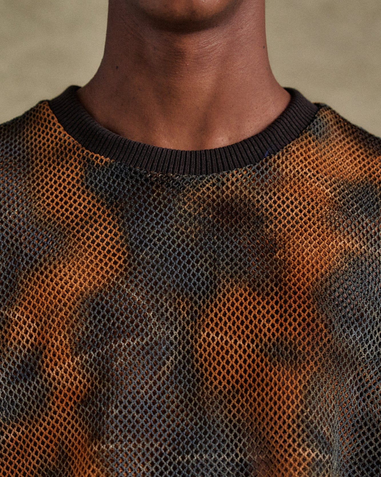 기타 TIE DYE MESH T-SHIRTS atb1323m(BLACK/ORANGE)