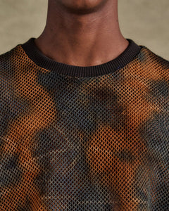 기타 TIE DYE MESH T-SHIRTS atb1323m(BLACK/ORANGE)