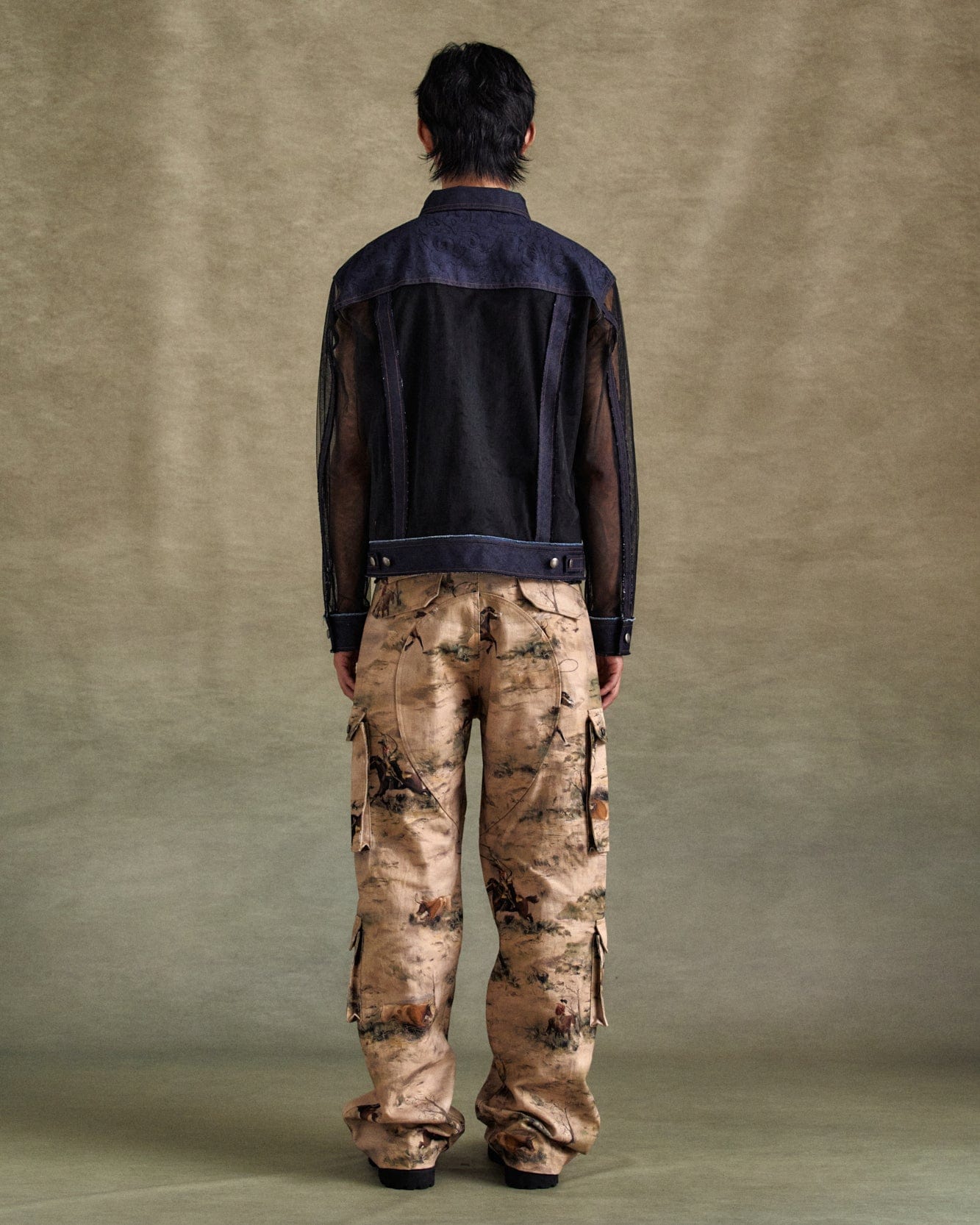 기타 TONNY DENIM SHEER JACKET awa695m(BLUE)