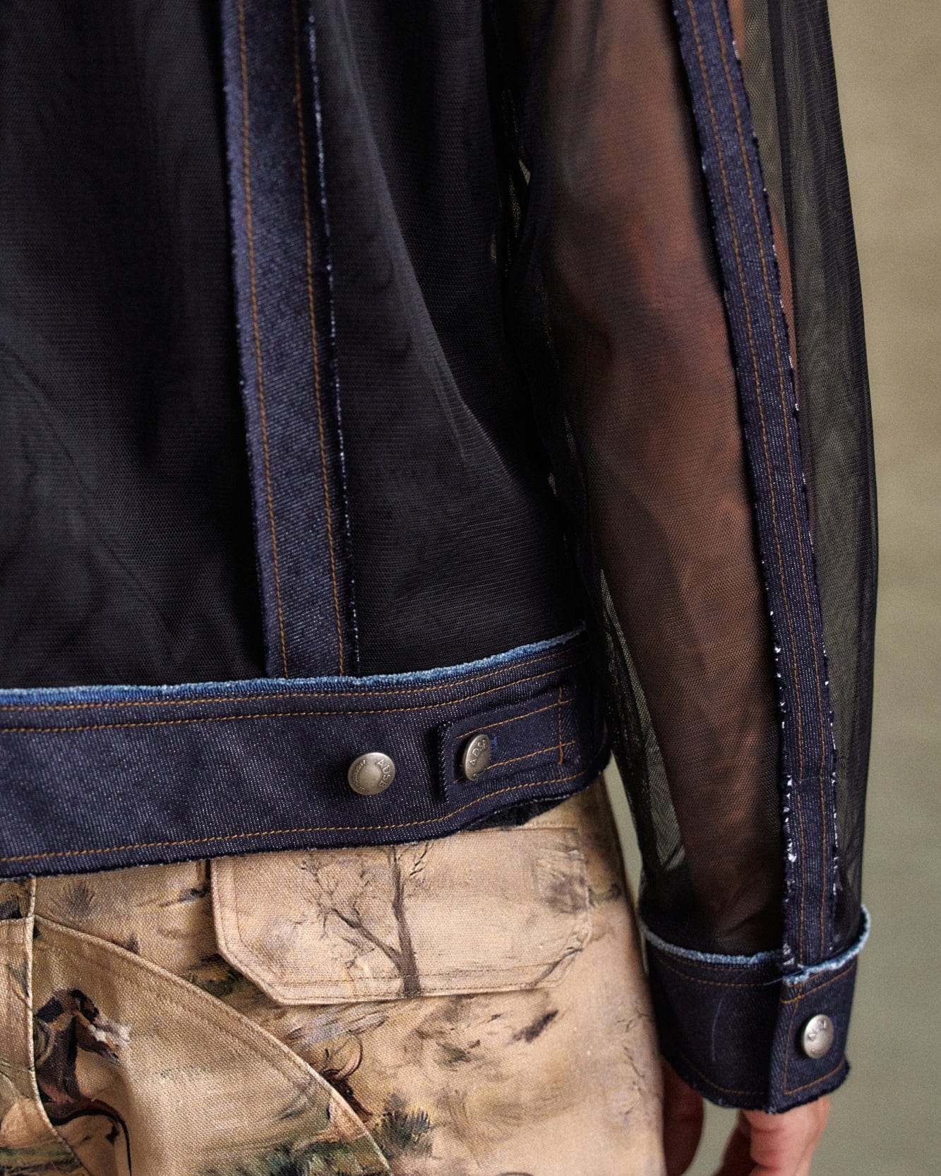 기타 TONNY DENIM SHEER JACKET awa695m(BLUE)