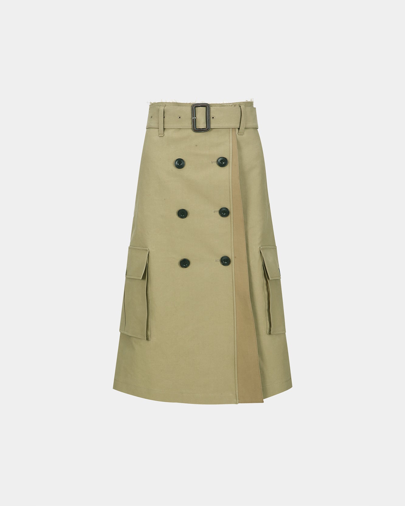 기타 TRENCH PLEATS SKIRT apa849w(KHAKI)