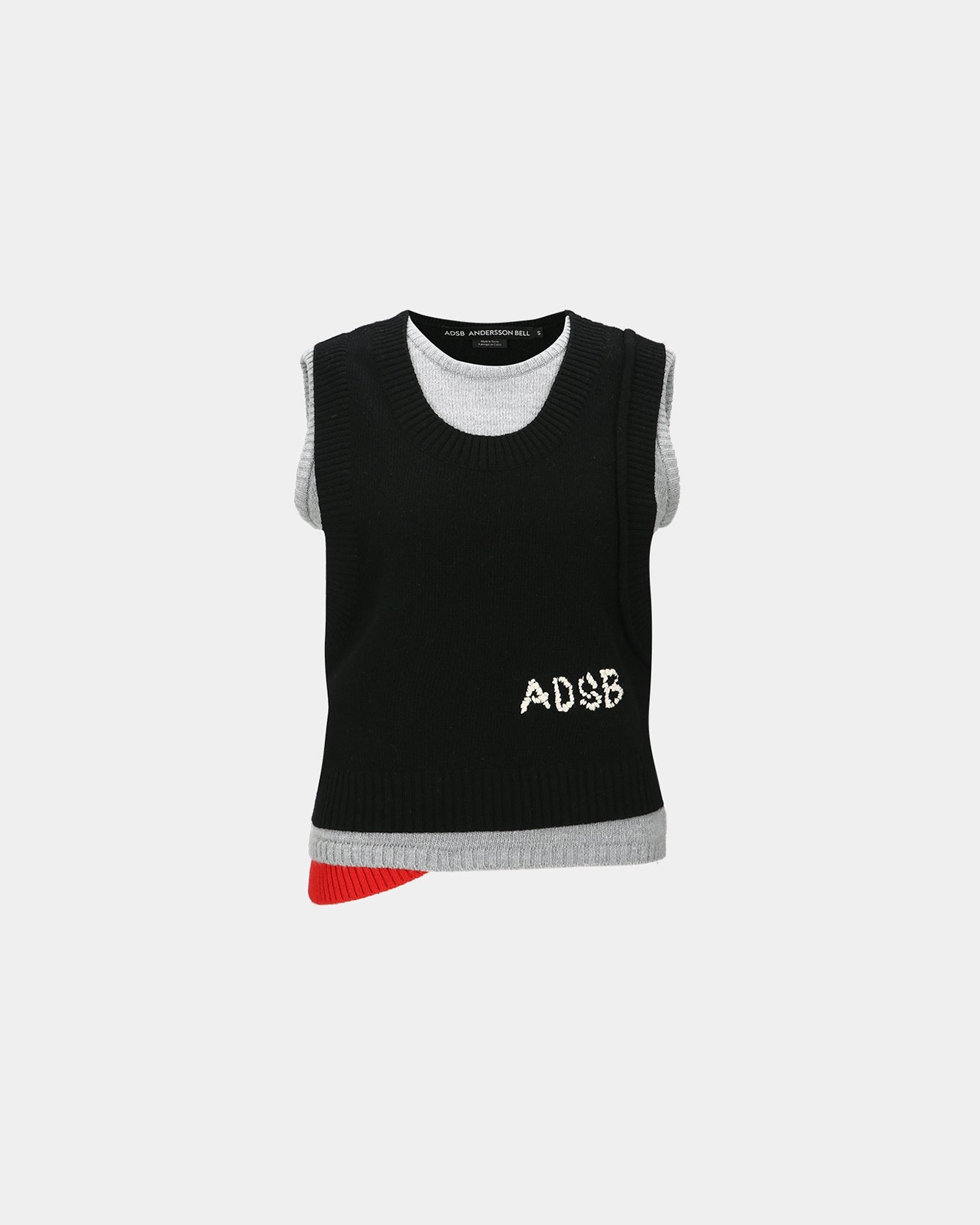 기타 TRES LAYERED SLEEVELESS TOP atb1394w(BLACK)