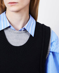기타 TRES LAYERED SLEEVELESS TOP atb1394w(BLACK)